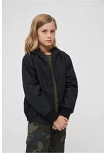 Children's windbreaker with front zipper black