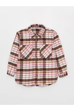 LC Waikiki Plaid Long Sleeve Girl's Shirt Jacket