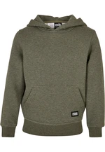 Boys Basic Melange Hoody tmavězelenámelange