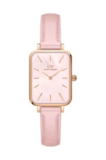 Hodinky Daniel Wellington Quadro Pink leather dámske, ružová farba