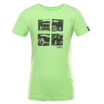 Children's quick-drying T-shirt ALPINE PRO DALLO neon green gecko variant pd