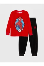 LC Waikiki Crew Neck Spiderman Printed Long Sleeve Boys Pajama Set