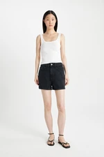 DEFACTO Mom Fit High Waist Skinny Jean Shorts