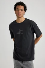 DEFACTO Oversize Fit Crew Neck Printed Short Sleeve T-Shirt