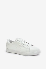 Men's sneakers made of eco leather Big Star Hi-Poly System white