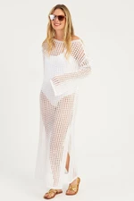 Cool & Sexy Women's White Mesh Kaftan