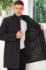 PLT8367 DEWBERRY MEN'S COAT-STRAIGHT LIGHT ANTHRACITE