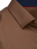 Men's Long Sleeve Shirt Brown Dstreet