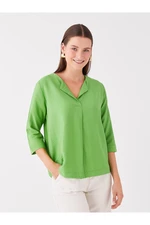 LC Waikiki Women's Loose Collar Plain Blouse