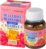 DR.MULLER MÜLLEROVE medvedíky - vitamín C s príchuťou malín 45 tabliet