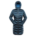 Long women's ultralight coat ALPINE PRO OREFA mykonos blue