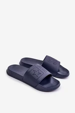 Lightweight men's slippers with Big Star logo navy