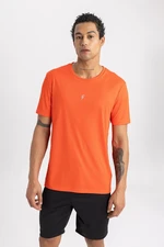 DEFACTO Fit Slim Fit Crew Neck Printed Short Sleeve Sports T-Shirt