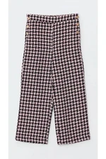 LC Waikiki LCW Kids Elastic Waist Houndstooth Patterned Girls' Trousers