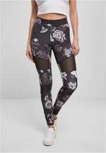 Damskie legginsy z siateczki Tech AOP Darkflower