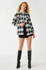 Koton Women's Black Plaid Shirt