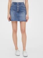 GAP Sukně high rise distressed spódnica jeansowa