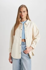 DEFACTO White Jean Shirt Jacket