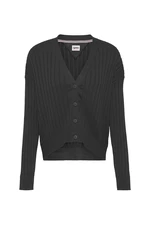 Tommy Jeans Cardigan - TJW ESSENTIAL RIB CARDIGAN black