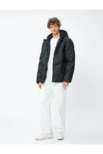 Koton Down Jacket Hooded Zipper Pocket Detailed