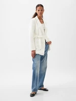 GAP Linen Blazer with Belt - Women