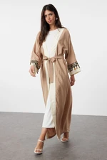 Trendyol Beige Accessory Detailed Woven Cap & Abaya & Abaya