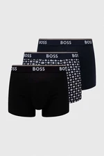 Boxerky BOSS 3-pak pánske,tmavomodrá farba,50514950