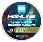 Nash splétaná šňůra highline extra supple braid green 1200 m - 0,24 mm 13,6 kg