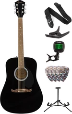 Fender FA-125 Dreadnought Acoustic WN Deluxe SET Black Chitară acustică