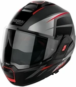 Nolan N120-1 Nightlife N-Com Flat Lava Grey Red/Silver/Black XL Kask