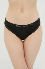 Nohavičky Tommy Hilfiger čierna farba, UW0UW04183