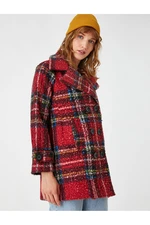 Koton Boucle Coat Knoflíky Dvouřadé zapínání