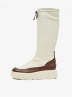 Cream women's platform boots Högl - Women's