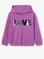 Dark pink girl's hoodie name it Frida - Girls