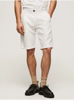 White men's shorts with linen blend Pepe Jeans - Men's