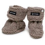 T-TOMI TEDDY Booties Grey detské capačky 6-9 months 1 ks