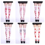 New Ultra-thin Halloween Blood Socks Ladies Bloody Party Stockings Sexy Over-the-knee Thigh Socks Funny Personality Woman Socks