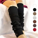 New Knitted Leg Ankle Warmers Boot Socks Winter Leg Warm Elastic Lace Knee High Long Foot Covers Soft Warmer Socks High Quality