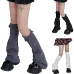 Japanese Uniform Leg Warmers Autumn Winter Crochet Socks Knitted Foot Cover