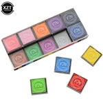 Colorfull Cute Cartoon DIY ink Pad Plastic Stamp Fingerpaint inkpad for Child Scrapbooking Decoaration 20 Colors