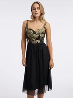 Orsay Gold-Black Women's Floral Dress - Women's