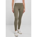 Women's High-Waisted Jersey Leggings - Olive