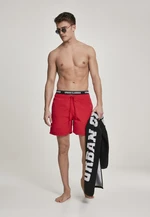 Two in One Swim Shorts Firered/WHT/BLK