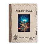 Wooden puzzle Magical Town A4