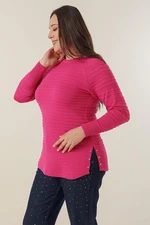 By Saygı Stone Detailed Side Plus Size Sweater