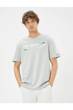 Koton Printed T-Shirt Racing Themed Crew Neck Short Sleeve Cotton