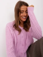 Lilac women's button-down cardigan