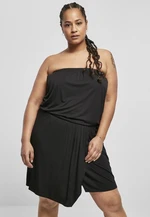 Women's short bandeau dress made of viscose black