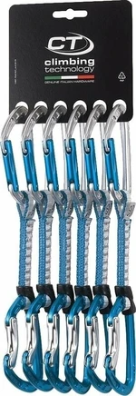 Climbing Technology Aerial Pro Set DY Expreska Silver/Light Blue Solid Straight/Solid Bent Gate 12.0