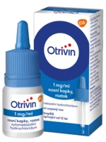 Otrivin 1mg/ml nosní kapky při léčbě ucpaného nosu 10 ml